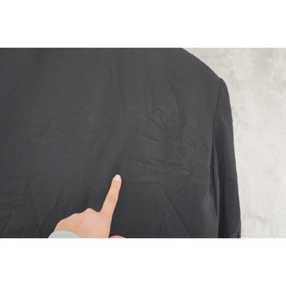 Jones New York Black Structured Blazer Size 12 Gold Button Career Jacket - Picture 11 of 11